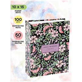 Фотоальбом 100 фото 10*15см, ArtSpace "Flowers