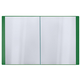 Папка с 20 вкладышами СТАММ "Кристалл" А4, 14мм, 700мкм, пластик, зеленая фото Папка с 20 вкладышами СТАММ "Кристалл" А4, 14мм, 700мкм, пластик, зеленая