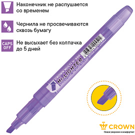 Текстовыделитель Crown "Multi Hi-Lighter" фиолетовый, 1-4мм фото Текстовыделитель Crown "Multi Hi-Lighter" фиолетовый, 1-4мм