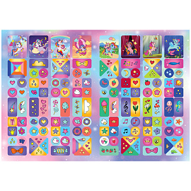 Раскраска с наклейками А4, 16 стр., Мульти-Пульти "Долина Единорогов