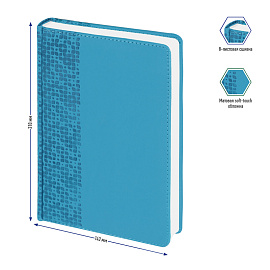 Ежедневник недатированный, А5, 160л., кожзам, Berlingo "Vivella Prestige", голубой фото Ежедневник недатированный, А5, 160л., кожзам, Berlingo "Vivella Prestige", голубой