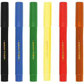 Фломастеры Мульти-Пульти "Енот в Англии", 06цв., утолщенные, смываемые, картон, европодвес