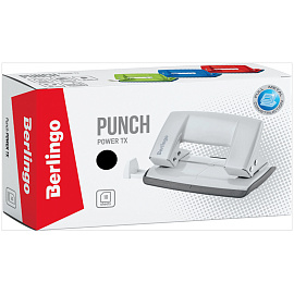 Дырокол Berlingo "Power TX" 10л., металлический, с линейкой, синий фото Дырокол Berlingo "Power TX" 10л., металлический, с линейкой, синий