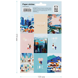 Наклейки бумажные MESHU "Cold season", 12*21см, 9 наклеек, европодвес фото Наклейки бумажные MESHU "Cold season", 12*21см, 9 наклеек, европодвес