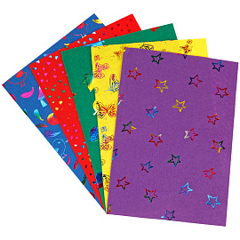 Фетр ArtSpace, А4, 5л., 5цв., 2мм, тиснение фольгой