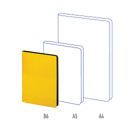 Ежедневник недатированный, В6, 136л., кожзам, Berlingo "Fuze", цветной срез, желтый