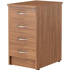 Тумба приставная Imago с замком (орех, 412х600х753 мм, 4 ящика)