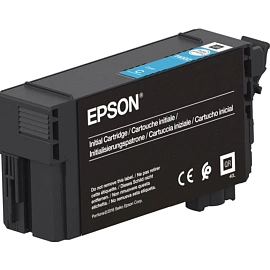 Картридж струйный Epson T40D240 C13T40D240 голубой оригинальный повышенной емкости
