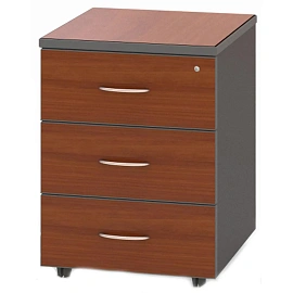 Тумба подкатная Стратегия с замком (ноче милано средний , 422x575x618 мм, 3 ящика)