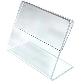 Ценникодержатель-подставка ПАФ акрил 60x40 мм прозрачный (20 штук в упаковке)
