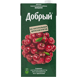 Нектар Добрый яблоко-черноплодная рябина-вишня 2 л