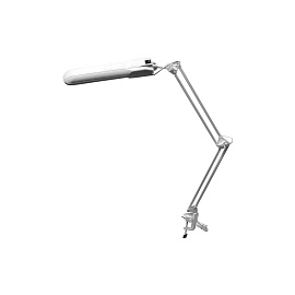 Светильник настольный Трансвит Дельта белый (металлическая струбциина) фото Светильник настольный Трансвит Дельта белый (металлическая струбциина)