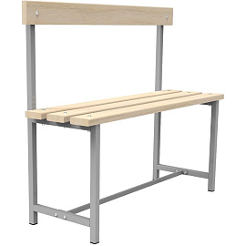 Скамья СТ-2 со спинкой сосна (дерево, металл 1000x395x860 мм)