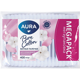 Палочки ватные Aura 400 штук