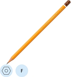 Карандаш чернографитный деревянный F Koh-I-Noor заточенный шестигранный