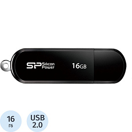Флешка USB 2.0 16 ГБ Silicon Power Luxmini 322 (SP016GBUF2322V1K)