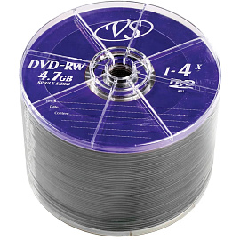 Диск DVD-RW VS 4.7 ГБ 4x bulk VSDVDRWB5001 (50 штук в упаковке)