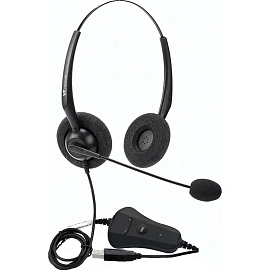 Гарнитура проводная VT1000-D USB, Дуо, усовершенствованный микрофон