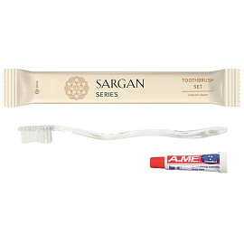Зубной набор Grass Sargan флоупак (зубная щетка, паста, 200 штук в упаковке)