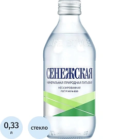 Вода минеральная Сенежская столовая негазированная 0.33 л