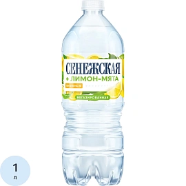 Вода питьевая Сенежская негазированная со вкусом лимон-мята 1 л