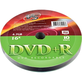Диск DVD+R VS 4.7 ГБ 16x pack wrap VSDVDPRS1001 (10 штук в упаковке)