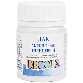 Лак акриловый глянцевый "Декола", 50 мл, в банке, Невская Палитра, 5828920