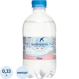 Вода минеральная San Benedetto столовая негазированная 0.33/0.3 л