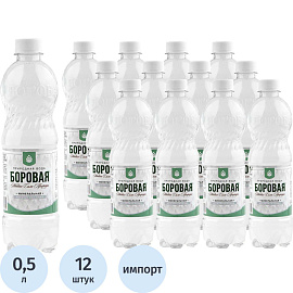 Вода минеральная Боровая лечебно-столовая негазированная 0.5 л