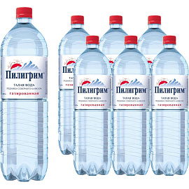 Вода минеральная Пилигрим столовая газированная 1.5 л