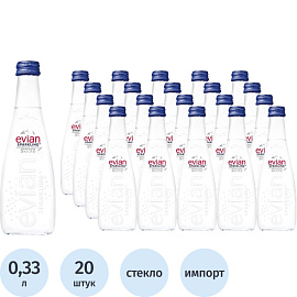 Вода минеральная Evian газированная 0.33 л