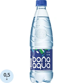 Вода питьевая Bona Aqua газ. ПЭТ 0,5л фото Вода питьевая Bona Aqua газ. ПЭТ 0,5л