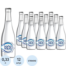 Вода питьевая Bona Aqua газированная 0.33 л