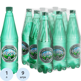 Вода минеральная Нарзан лечебно-столовая газированная 1 л