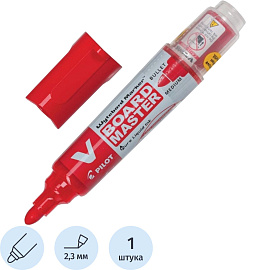 Маркер для белых досок перезаправляемый Pilot WBMA-VBM-M-BG красный (толщина линии 1-3 мм) круглый наконечник