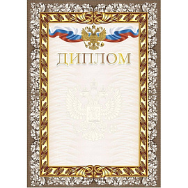 Диплом А4 250 г/кв.м с тиснением фольгой (10 штук в упаковке, КЖ-1624)