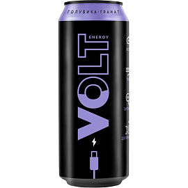 Напиток энергетический газированный Volt Energy Голубика-Гранат 0.45 л