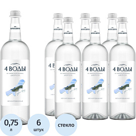Вода питьевая 4 Воды негазированная 0.75 л фото Вода питьевая 4 Воды негазированная 0.75 л