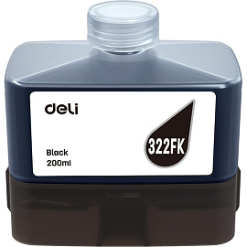 Чернила Deli 322FK черные 200 мл оригинальные