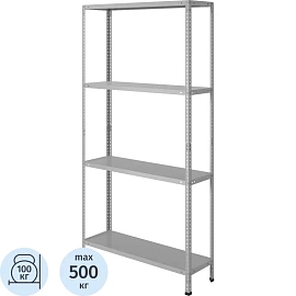 Стеллаж металлический Cobalt C/She MS180KD/100x30/4 серый 4 полки 1000х300х1750 мм
