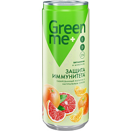 Напиток среднегазированный GreenMe Plus Immunity Protect 0.33 л фото Напиток среднегазированный GreenMe Plus Immunity Protect 0.33 л