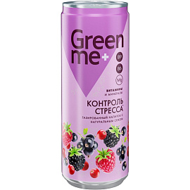 Напиток среднегазированный GreenMe Plus Stress Control 0.33 л фото Напиток среднегазированный GreenMe Plus Stress Control 0.33 л