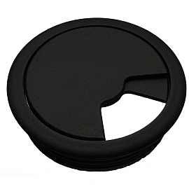 Заглушка кабель-канала Н-ЗЭЧф круглая D60 черная