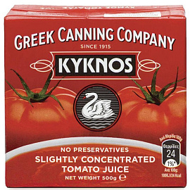 Томаты KYKNOS протёртые в собственном соку, 500г фото Томаты KYKNOS протёртые в собственном соку, 500г