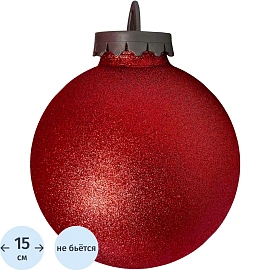 Шар 150мм, с глиттером лакированный (красный), 4963641