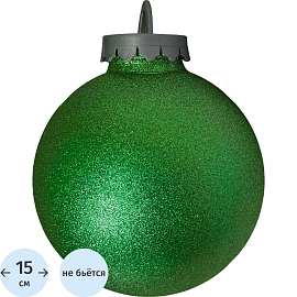 Шар  150мм, с глиттером лакированный (зеленый) , 49763131