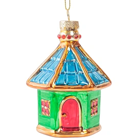 Игрушка Украшение НГ подвесное из стекла / 7,7x7,7x11см арт.95577