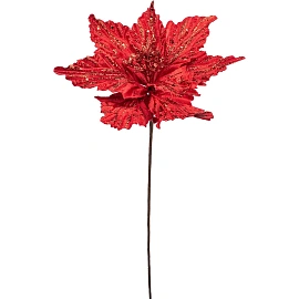 Украшение Magic Time Цветок на стебле полиэстер красное