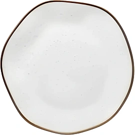 Тарелка обеденная Oxford Ryo Maresia фарфор 21.5 см белая/коричневая