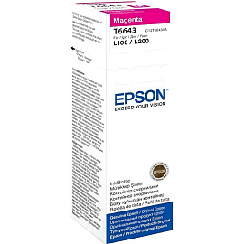 Чернила Epson T6643 C13T66434A пурпурные оригинальные